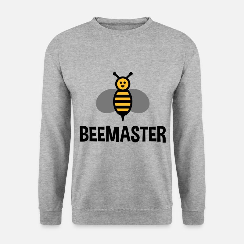 Beemaster (Biene) - Unisex Pullover - Weißgrau meliert