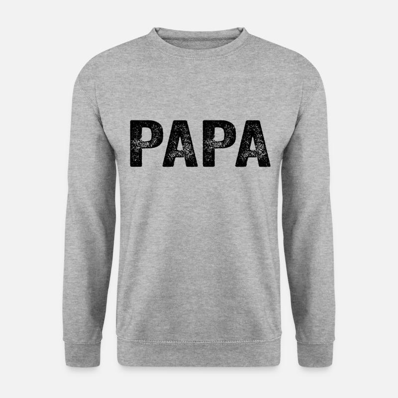 Papa Vater Dad Geschenk - Unisex Pullover - Weißgrau meliert