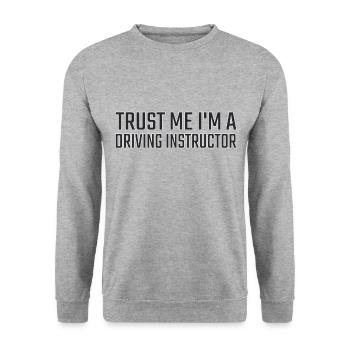 Instructeur de conduite Trust me Drive Tutor - Sweat-shirt Unisexe - gris chiné - Devant - Alina (178cm) & Michal (187cm)