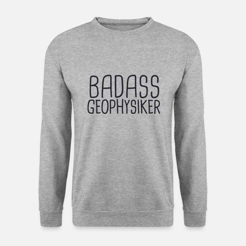 Geophysiker Badass Geophysik - Unisex Pullover - Weißgrau meliert