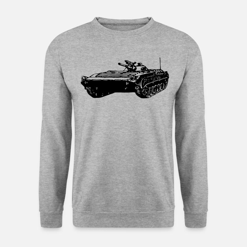 Russischer Schützenpanzer - Unisex Pullover - Weißgrau meliert