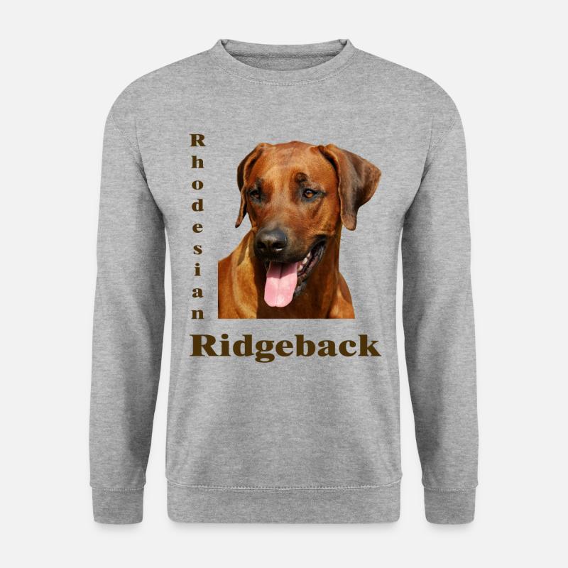 Rhodesian Ridgeback - Unisex Pullover - Weißgrau meliert