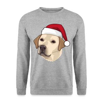 Labrador Santa Dog Lover - Unisex Sweatshirt - salt & pepper - Front - Alina (178cm) & Michal (187cm)