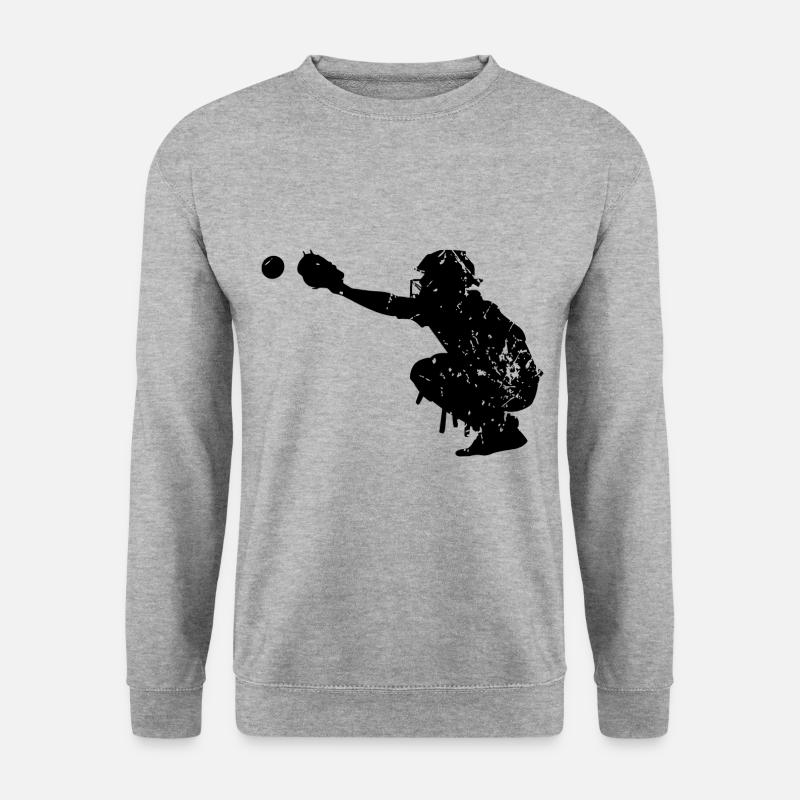 Baseball - Unisex Pullover - Weißgrau meliert