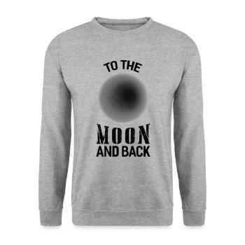 Vers la lune et retour - Sweat-shirt Unisexe - gris chiné - Devant - Alina (178cm) & Michal (187cm)