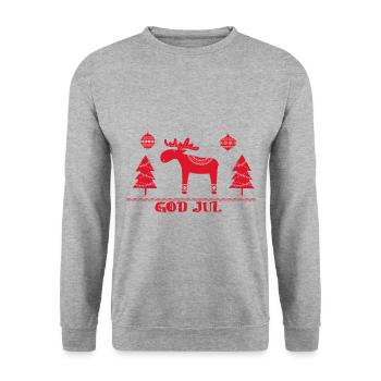 Christmas - Unisex Sweatshirt - salt & pepper - Front - Alina (178cm) & Michal (187cm)