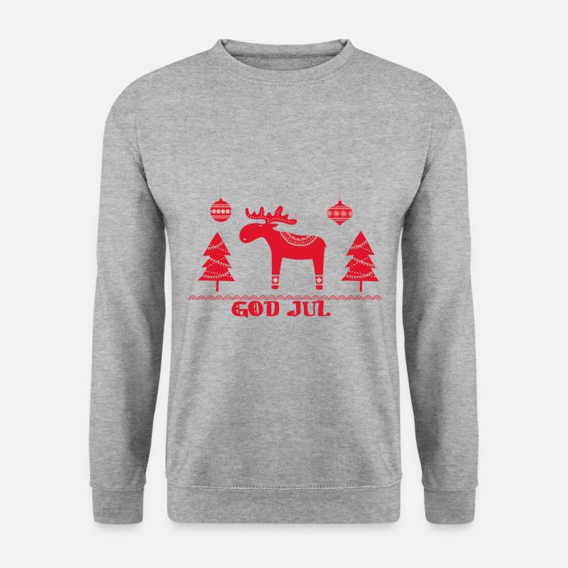 Weihnachten - Unisex Pullover - Weißgrau meliert