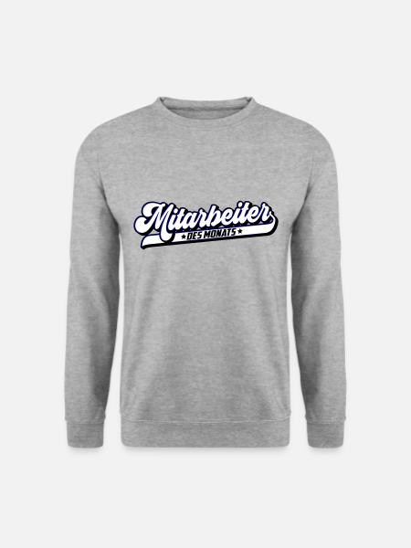 Mitarbeiter des Monat | Farben änderbar - Unisex Pullover - Weißgrau meliert