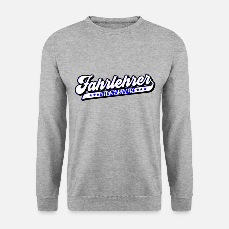Fahrlehrer Held der Straße | Farben änderbar - Unisex Pullover - Weißgrau meliert