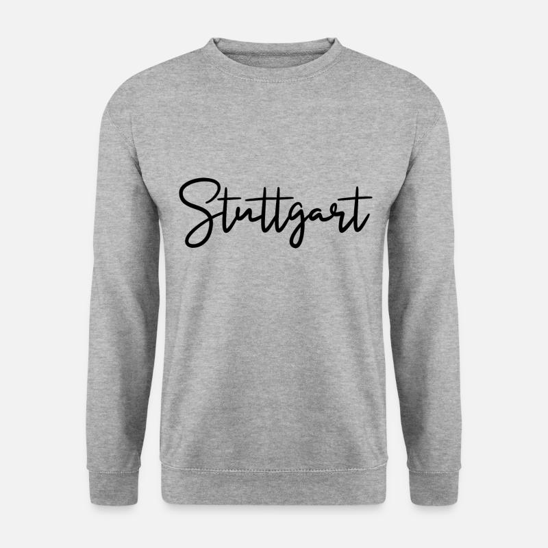 Stuttgart - Unisex Pullover - Weißgrau meliert