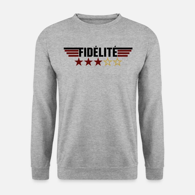 fidélité 3 étoiles - Sweat-shirt Unisexe - gris chiné