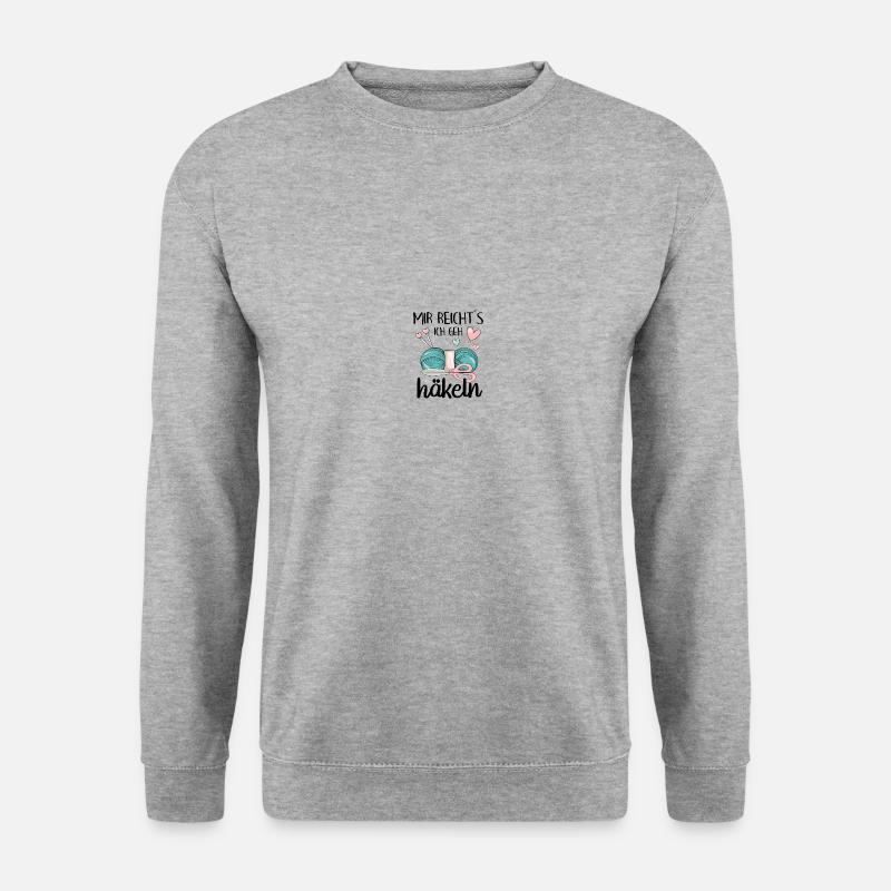 Häklerin Häkeln Strickerin Häklerin Geschenk - Unisex Pullover - Weißgrau meliert