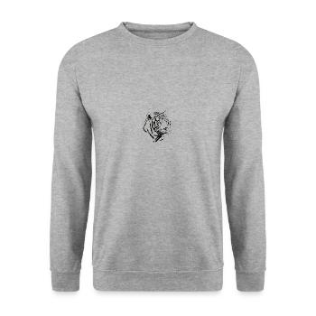 Wildtiere - Unisex Pullover - Weißgrau meliert - Vorne - Alina (178cm) & Michal (187cm)