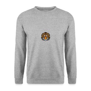 Wildtiere - Unisex Pullover - Weißgrau meliert - Vorne - Alina (178cm) & Michal (187cm)