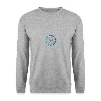 Fahrrad - Unisex Pullover - Weißgrau meliert - Vorne - Alina (178cm) & Michal (187cm)