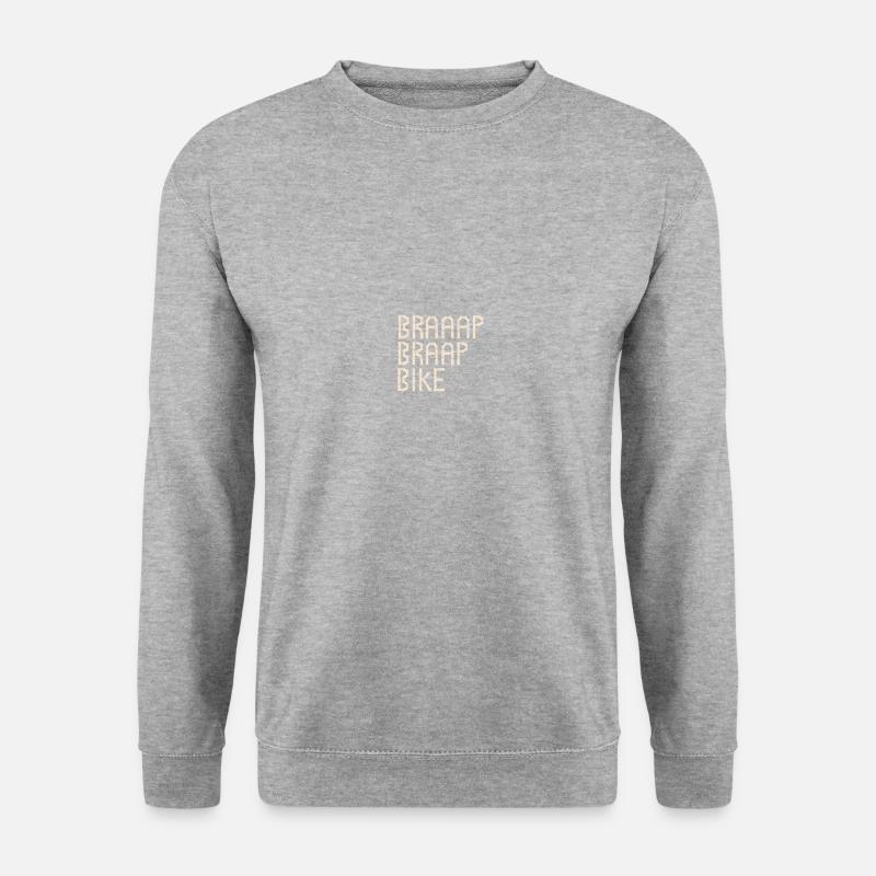 Fahrrad - Unisex Pullover - Weißgrau meliert