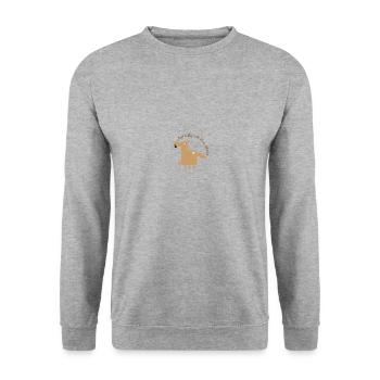 Pferde - Unisex Pullover - Weißgrau meliert - Vorne - Alina (178cm) & Michal (187cm)