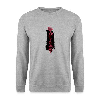 Stuttgart - Unisex Sweatshirt - salt & pepper - Front - Alina (178cm) & Michal (187cm)