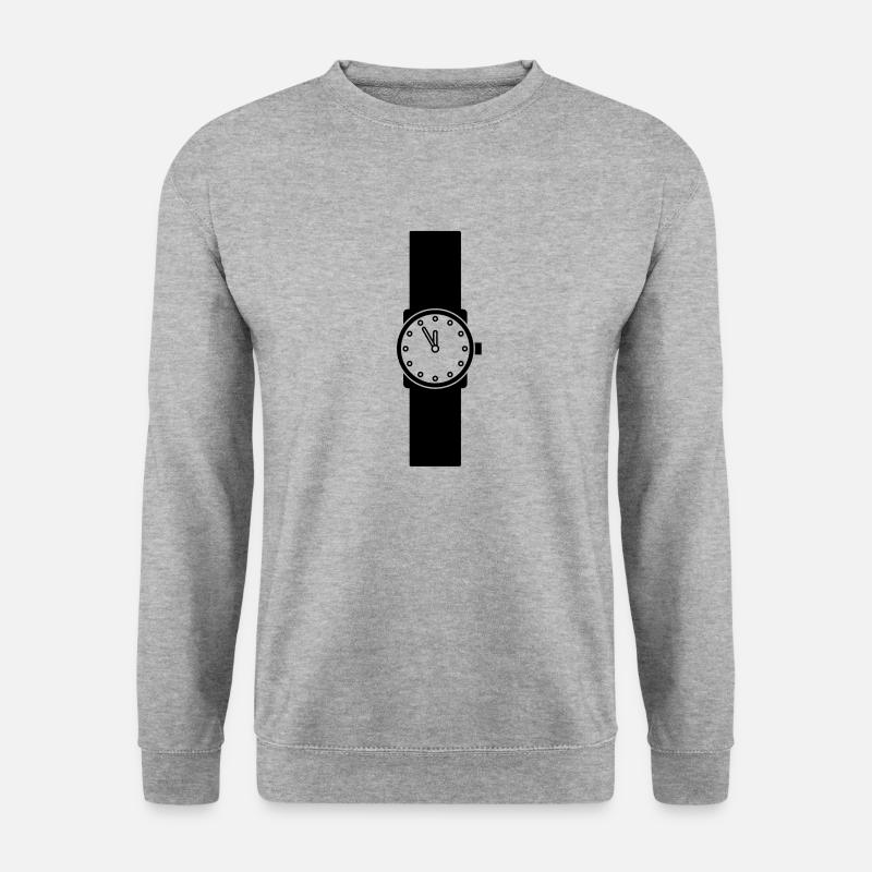 wristwatch - Unisex Pullover - Weißgrau meliert