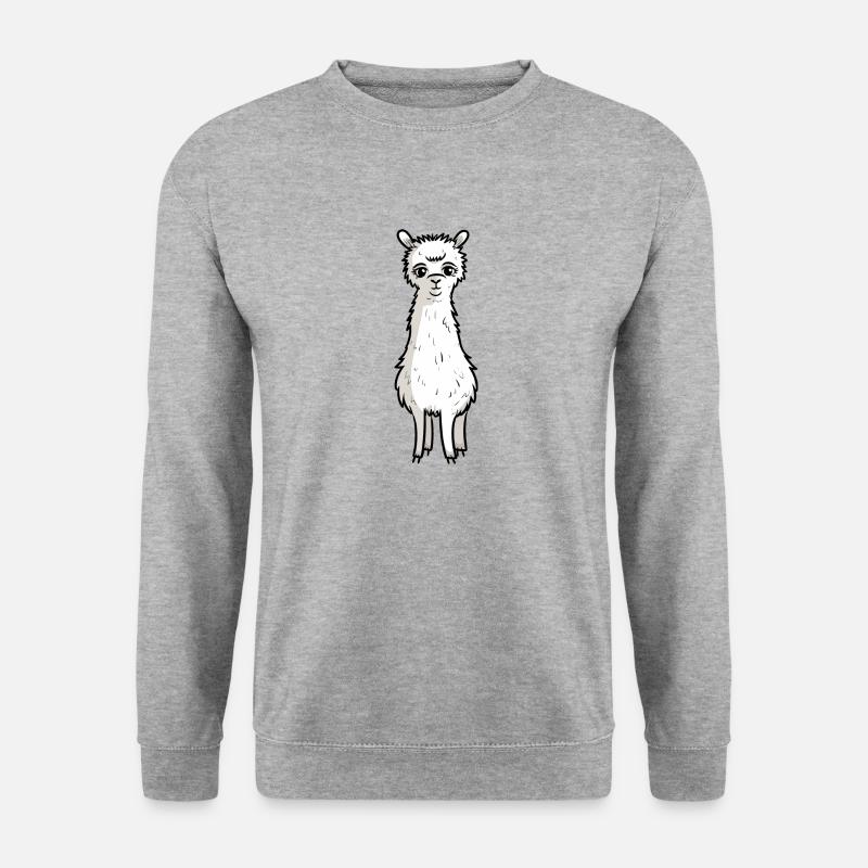 Alpaka - Unisex Pullover - Weißgrau meliert