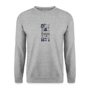 I can't, I have wreck diving. - Unisex Sweatshirt - salt & pepper - Front - Alina (178cm) & Michal (187cm)