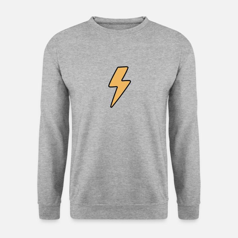 Blitz - Unisex Pullover - Weißgrau meliert