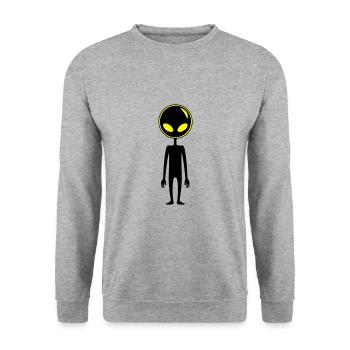 Alien Außerirdischer - Sweat-shirt Unisexe - gris chiné - Devant - Alina (178cm) & Michal (187cm)