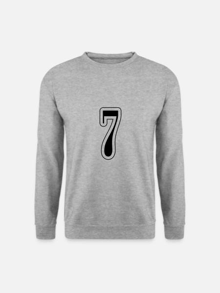 7 Number symbol - Unisex Sweatshirt - salt & pepper
