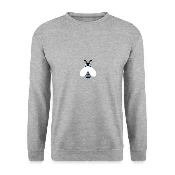 Bee - Unisex Sweatshirt - salt & pepper - Front - Alina (178cm) & Michal (187cm)