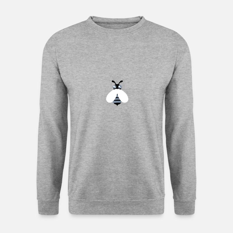 Biene - Unisex Pullover - Weißgrau meliert