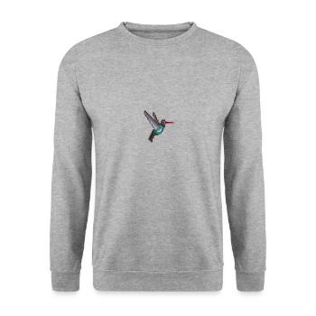 Vogel - Unisex Pullover - Weißgrau meliert - Vorne - Alina (178cm) & Michal (187cm)