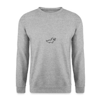 crocodile - Unisex Sweatshirt - salt & pepper - Front - Alina (178cm) & Michal (187cm)