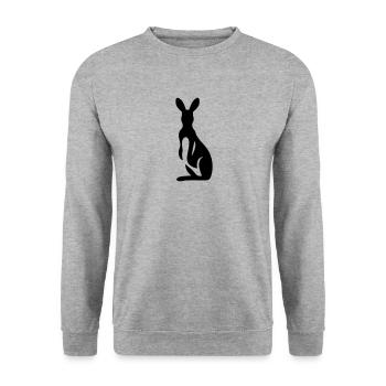 Känguru - Unisex Pullover - Weißgrau meliert - Vorne - Alina (178cm) & Michal (187cm)