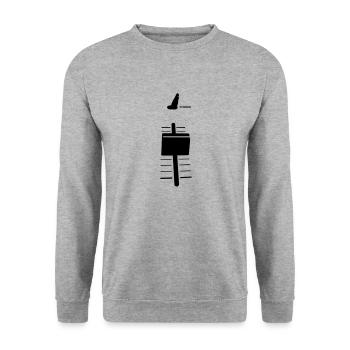 Der Mischer 2 - Unisex Pullover - Weißgrau meliert - Vorne - Alina (178cm) & Michal (187cm)