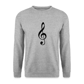 Music, sheet music, classical, note, band, choir - Unisex Sweatshirt - salt & pepper - Front - Alina (178cm) & Michal (187cm)
