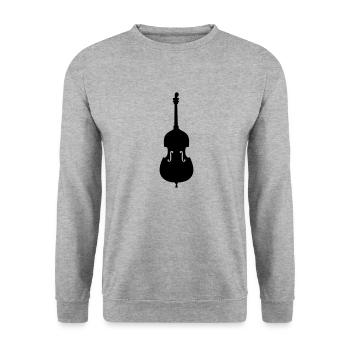 Contrabasse - Sweat-shirt Unisexe - gris chiné - Devant - Alina (178cm) & Michal (187cm)