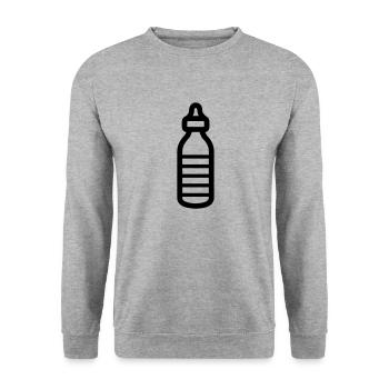 bottle - Unisex Sweatshirt - salt & pepper - Front - Alina (178cm) & Michal (187cm)