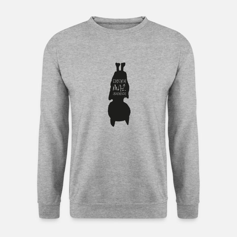 einfach mal abhängen - Unisex Pullover - Weißgrau meliert
