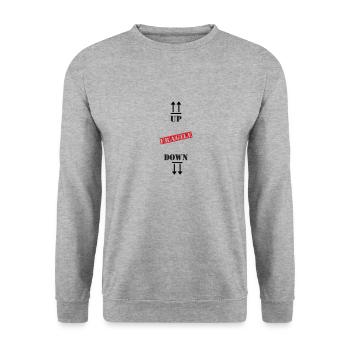 Up down - Unisex Sweatshirt - salt & pepper - Front - Alina (178cm) & Michal (187cm)