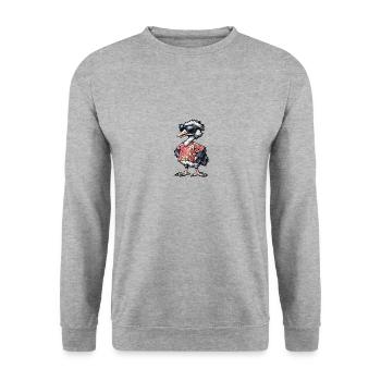 Strauss Comic Holiday - Unisex Sweatshirt - salt & pepper - Front - Alina (178cm) & Michal (187cm)