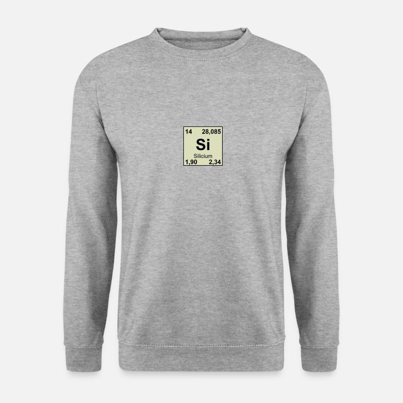14 Silcium - Unisex Pullover - Weißgrau meliert