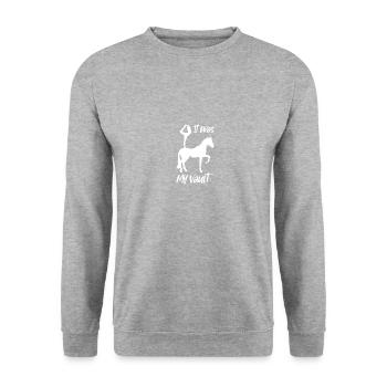 Saut d’obstacles Équitation Sports équestres Gymnastique - Sweat-shirt Unisexe - gris chiné - Devant - Alina (178cm) & Michal (187cm)