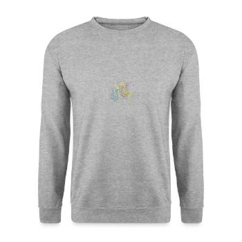 Hochzeit Barkeeper Cocktail Longdrink Geschenk - Unisex Pullover - Weißgrau meliert - Vorne - Alina (178cm) & Michal (187cm)