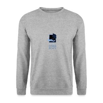 Motorboot Rennboot Sportboot Geschenk - Unisex Pullover - Weißgrau meliert - Vorne - Alina (178cm) & Michal (187cm)