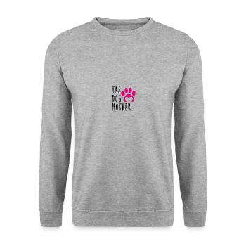 Hund - Unisex Pullover - Weißgrau meliert - Vorne - Alina (178cm) & Michal (187cm)