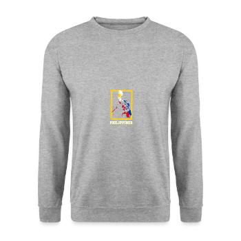 Philippines Filipino Flag Sun Pride I Gift - Unisex Sweatshirt - salt & pepper - Front - Alina (178cm) & Michal (187cm)