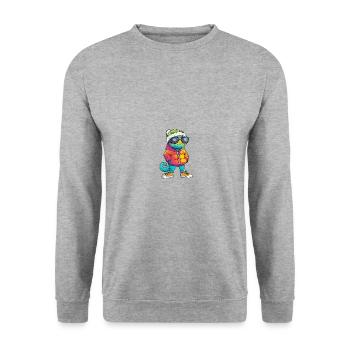 Chameleon Winter - Unisex Pullover - Weißgrau meliert - Vorne - Alina (178cm) & Michal (187cm)