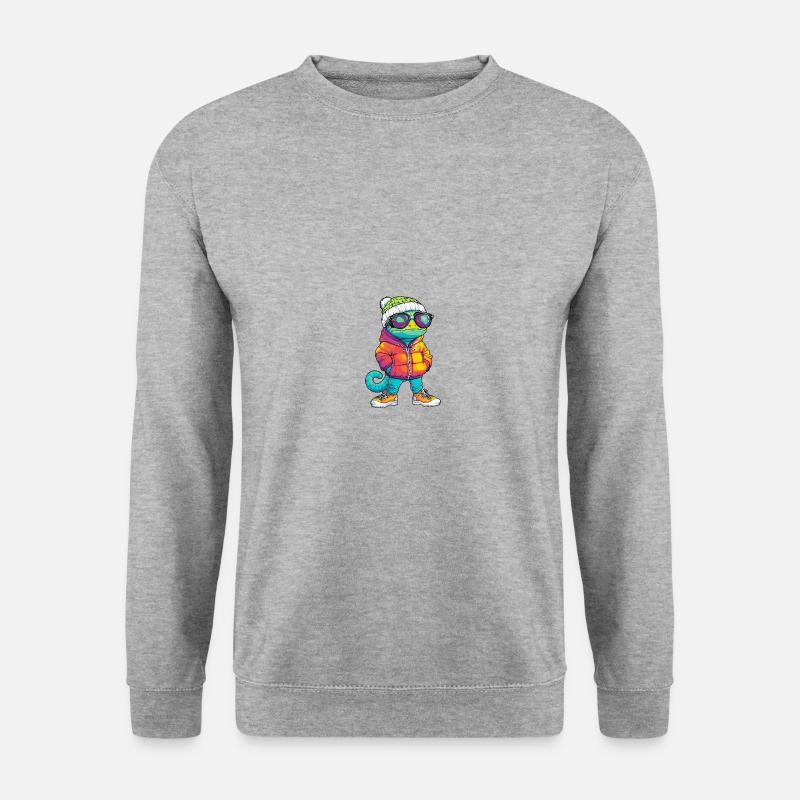 Chameleon Winter - Unisex Pullover - Weißgrau meliert