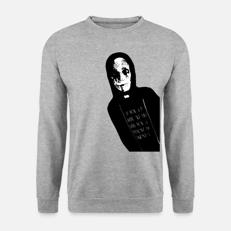 SKULLLI Folder - Unisex Pullover - Weißgrau meliert