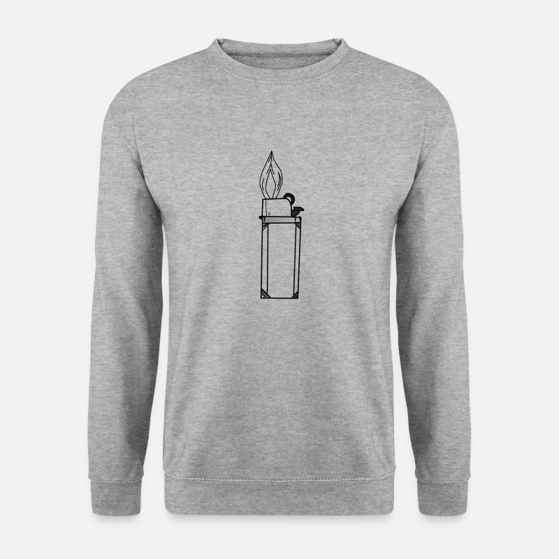 Lighter Gift Idea Light Smoking - Unisex Sweatshirt - salt & pepper